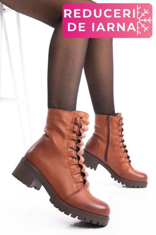 Ghete femei piele naturala maro 1s7782859