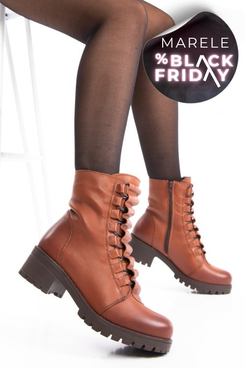 Ghete femei piele naturala maro 1s7782859