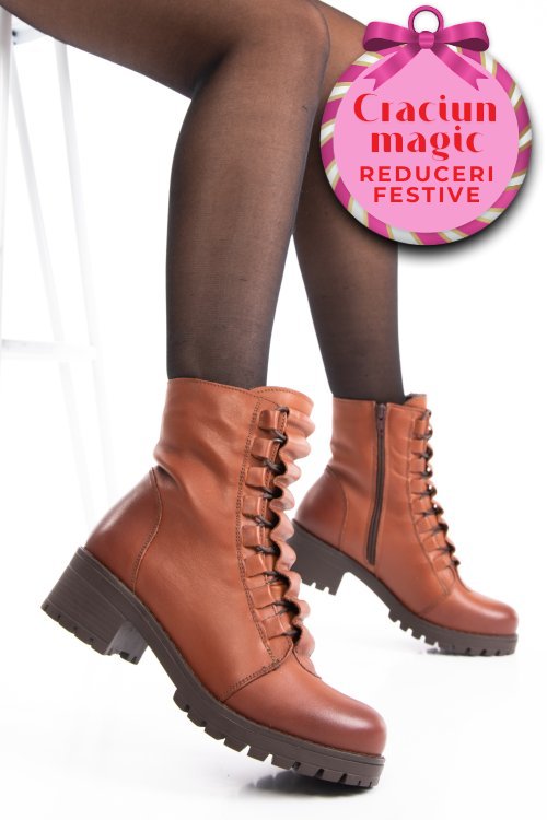 Ghete femei piele naturala maro 1s7782859