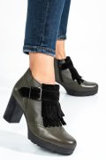 BOTINE DAMA PIELE NATURALA OLIVE 4S7767009
