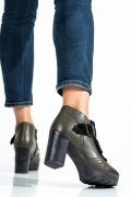 BOTINE DAMA PIELE NATURALA OLIVE 4S7767009