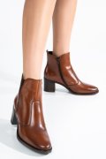 BOTINE DAMA PIELE NATURALA MARO 6S77988