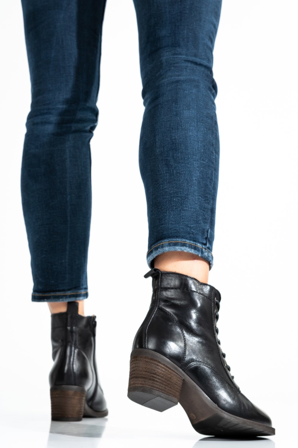 GHETE NEGRE PIELE NATURALA AS77RT6