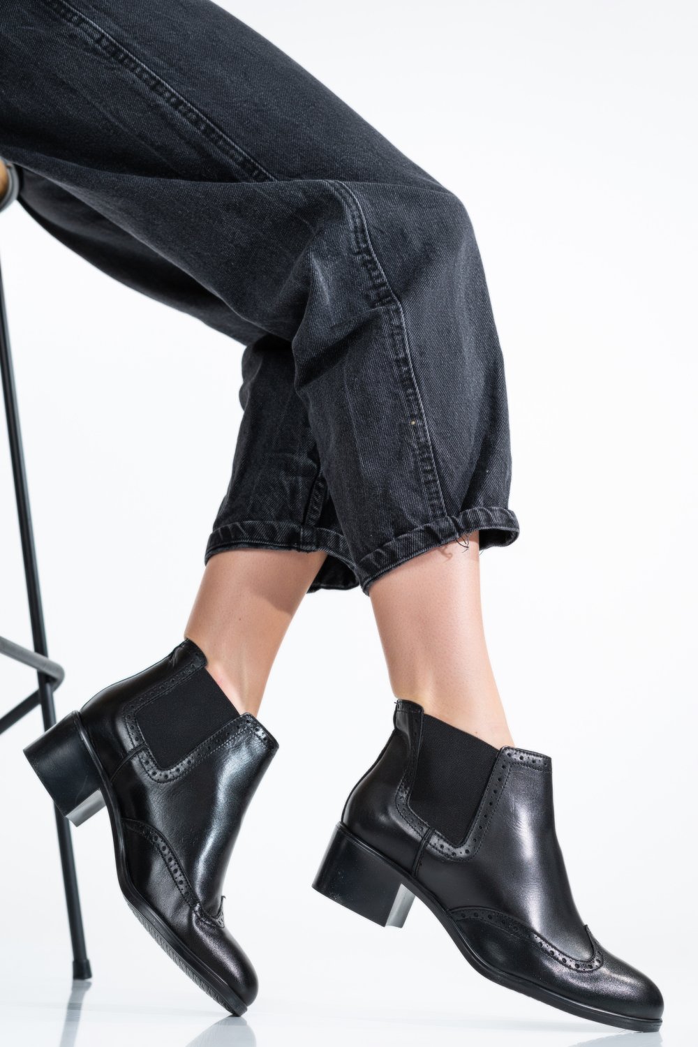 GHETE DAMA PIELE NATURALA NEGRE 9S77042