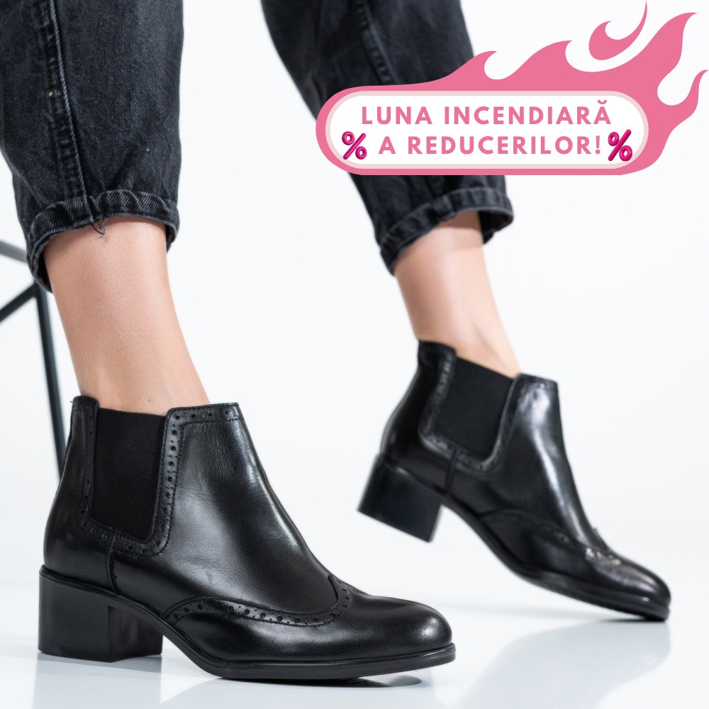GHETE DAMA PIELE NATURALA NEGRE 9S77042