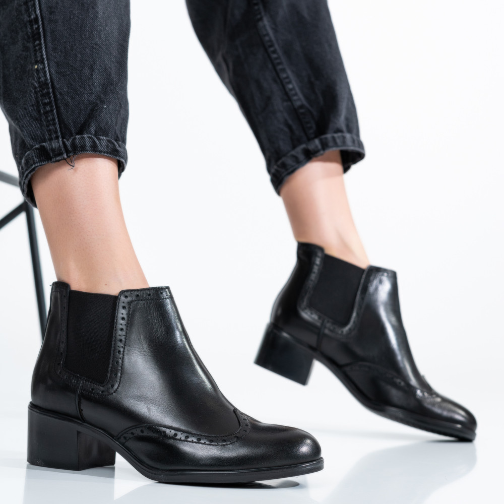 GHETE DAMA PIELE NATURALA NEGRE 9S77042