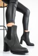 Botine femei piele naturala negre 3s77801