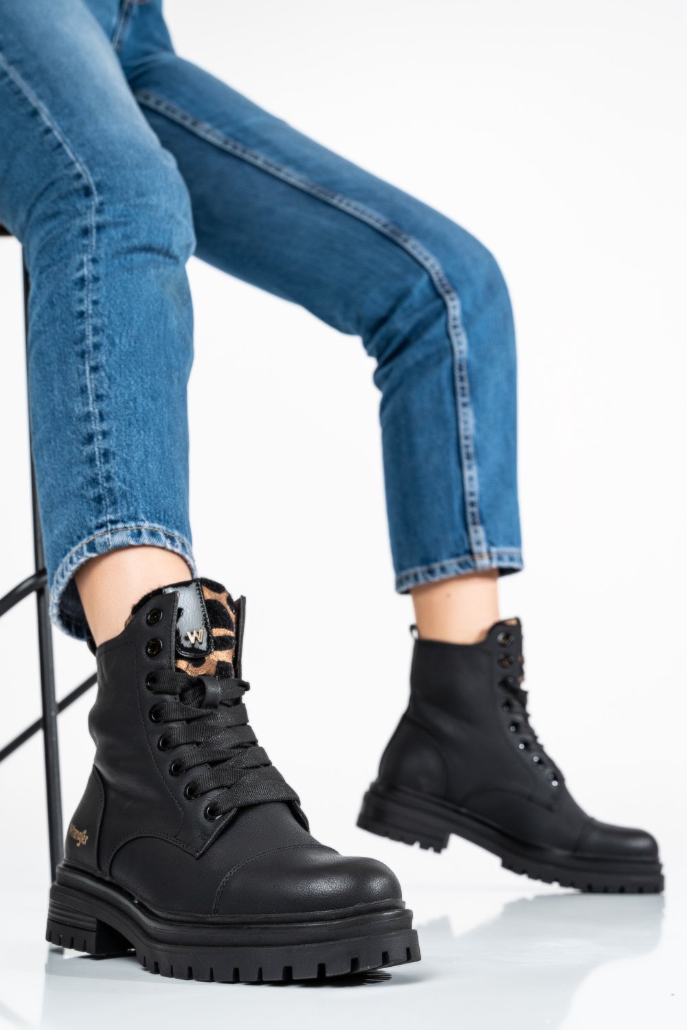 WRANGLER, GHETE DAMA PIELE NATURALA BLACK WL02637A