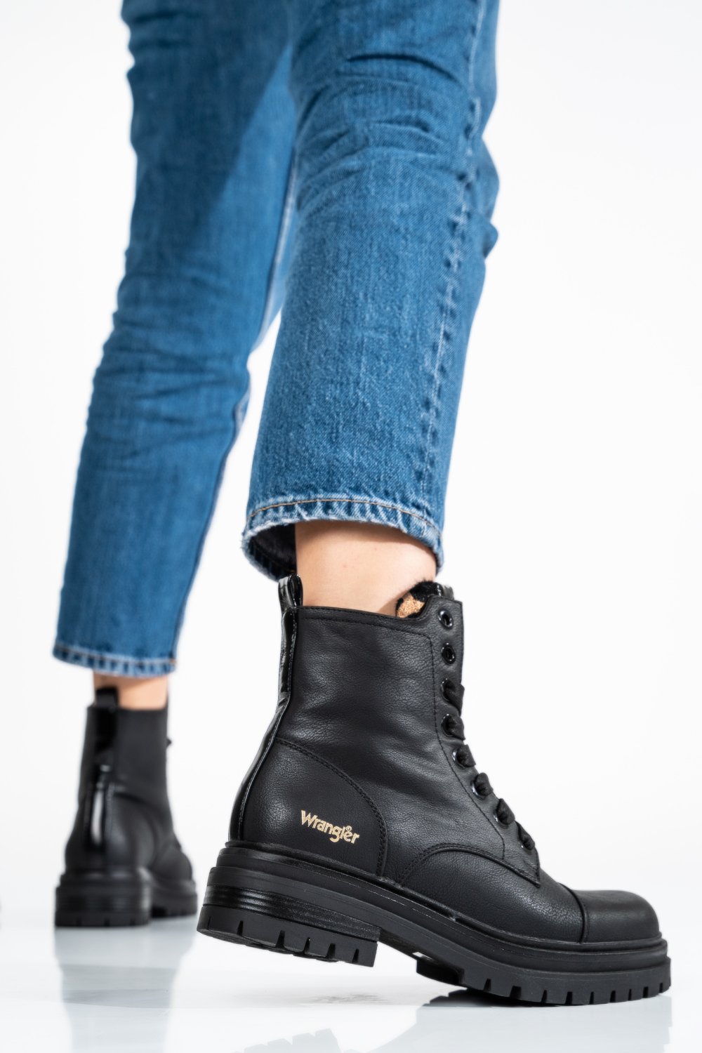 WRANGLER, GHETE DAMA PIELE NATURALA BLACK WL02637A