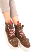 GHETE BROWN PIELE NATURALA INTOARSA 3S7700