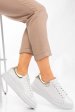 Pantofi sport alb auriu piele naturala 2s7701684