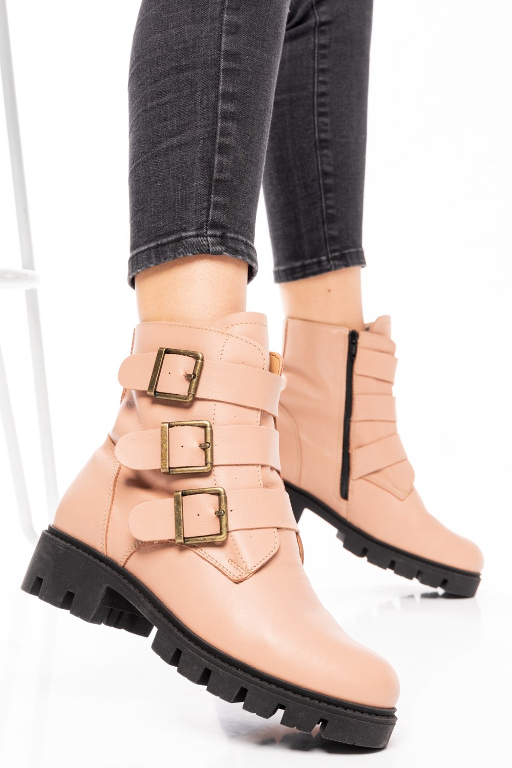 GHETE DAMA PIELE NATURALA ROZ 1S7745