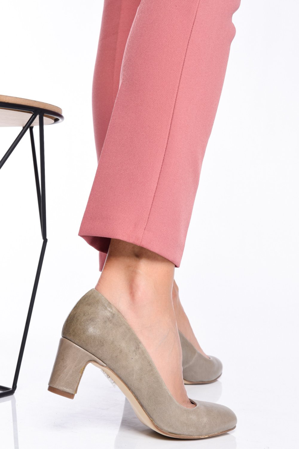 PANTOFI TAUPE PIELE NATURALA CAMILA