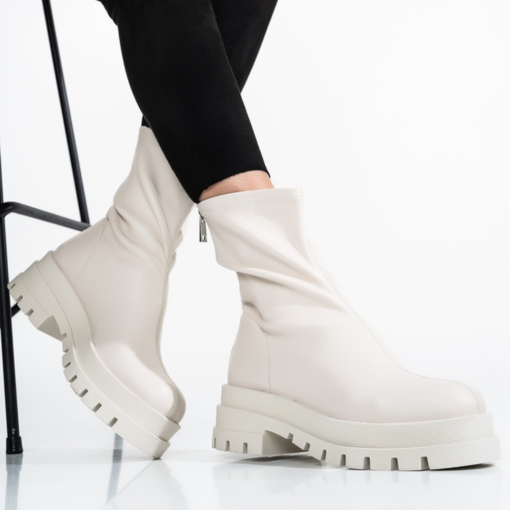 GHETE ALBE PIELE NATURALA 2S7754