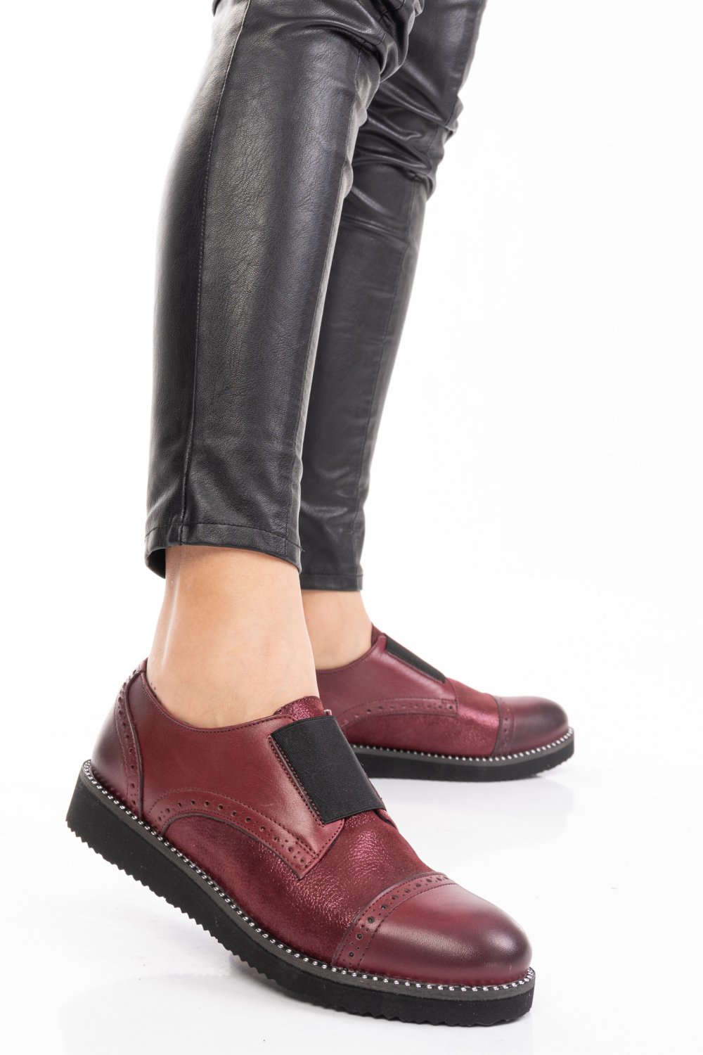 PANTOFI BORDO PIELE NATURALA 1S7782632