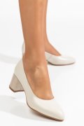 PANTOFI BEJ GLITTER PIELE NATURALA 1PC400