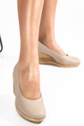 PANTOFI BEJ PIELE NATURALA 1S7737