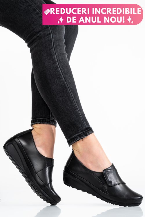 Pantofi negri piele naturala 2pc588