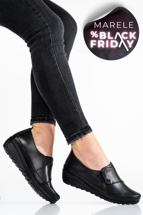 Pantofi negri piele naturala 2pc588