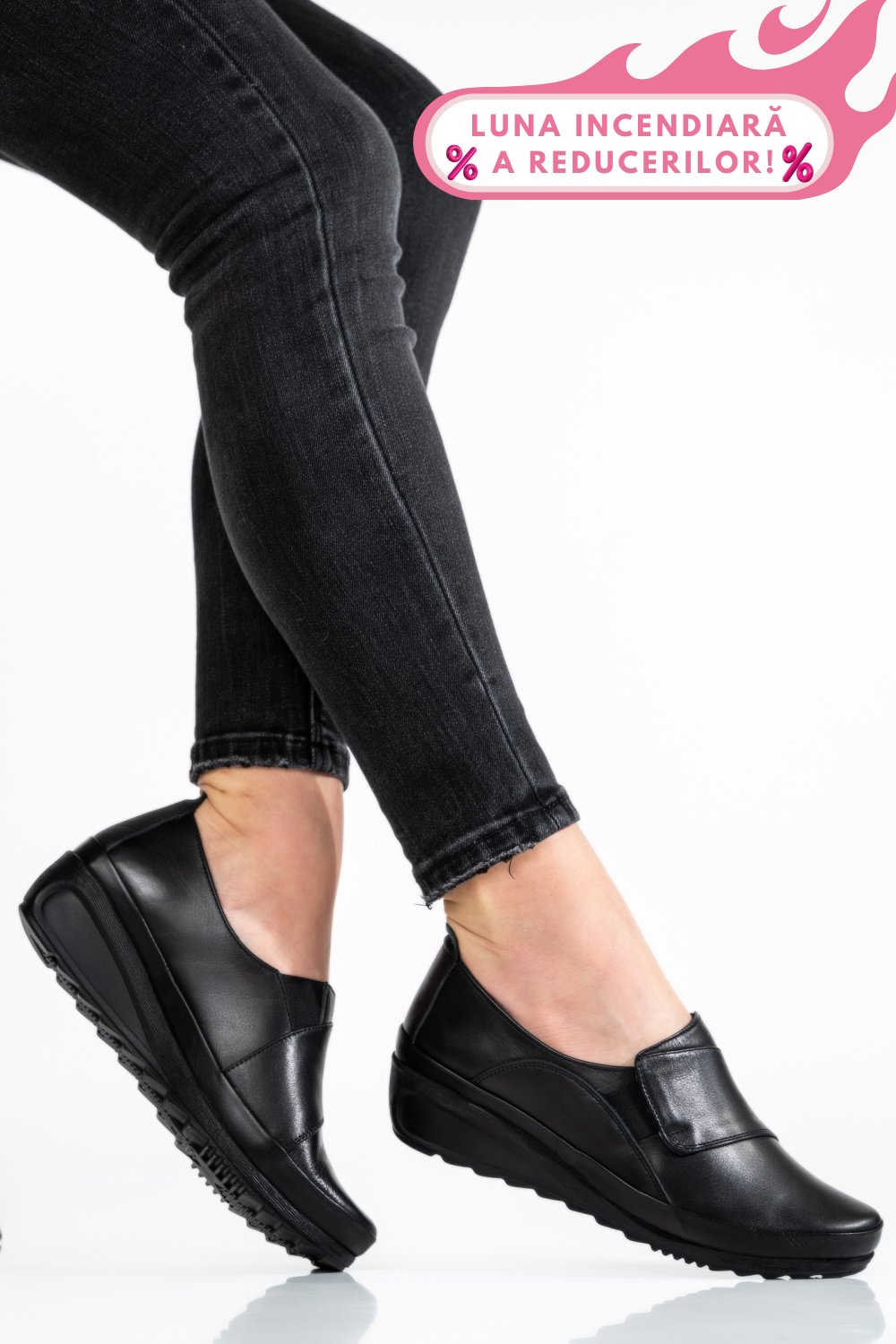 PANTOFI NEGRI PIELE NATURALA 2PC588