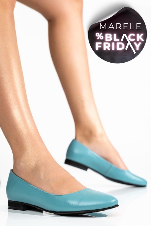 Balerini turcoaz piele naturala 4s7755