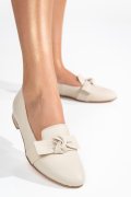 MOCASINI BEJ PIELE NATURALA 4PC60