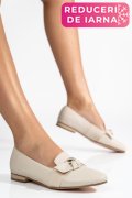 MOCASINI BEJ PIELE NATURALA 4PC60