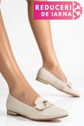 MOCASINI BEJ PIELE NATURALA 4PC60