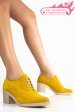 Botine galbene piele naturala intoarsa 0pc17