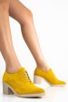 Botine galbene piele naturala intoarsa 0pc17