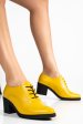 Botine galbene piele naturala 0pc17-lib