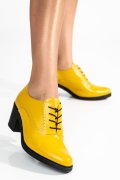 BOTINE GALBENE PIELE NATURALA 0PC17-LIB