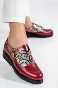 PANTOFI VISINII FLORAL PIELE NATURALA 2PC037