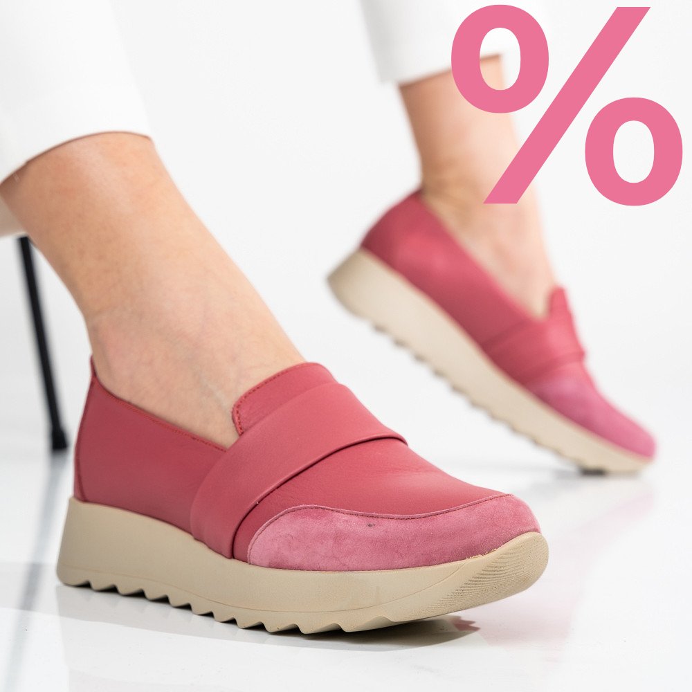 MOCASINI PINK PIELE NATURALA 2PC022