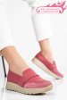 Mocasini pink piele naturala 2pc022