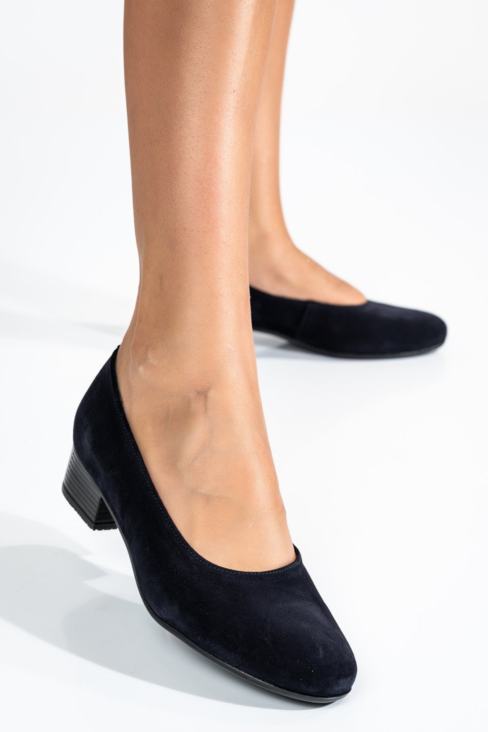 PANTOFI DAMA PIELE NATURALA INTOARSA BLEUMARIN TOC MIC  2S77040