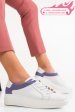 Pantofi sport femei piele naturala alb mov 3s77000