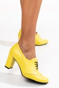 BOTINE DAMA PIELE NATURALA GALBENE 2S7753