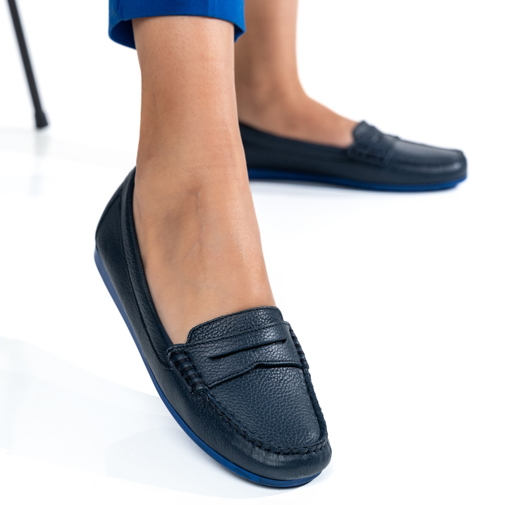 MOCASINI BLEUMARIN PIELE NATURALA NPCERYS