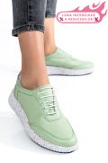 PANTOFI SPORT VERZI PIELE NATURALA 231688NP