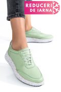PANTOFI SPORT VERZI PIELE NATURALA 231688NP
