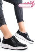 PANTOFI SPORT NEGRI PIELE NATURALA 231688NP