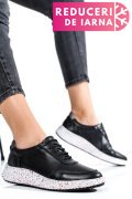 PANTOFI SPORT NEGRI PIELE NATURALA 231688NP