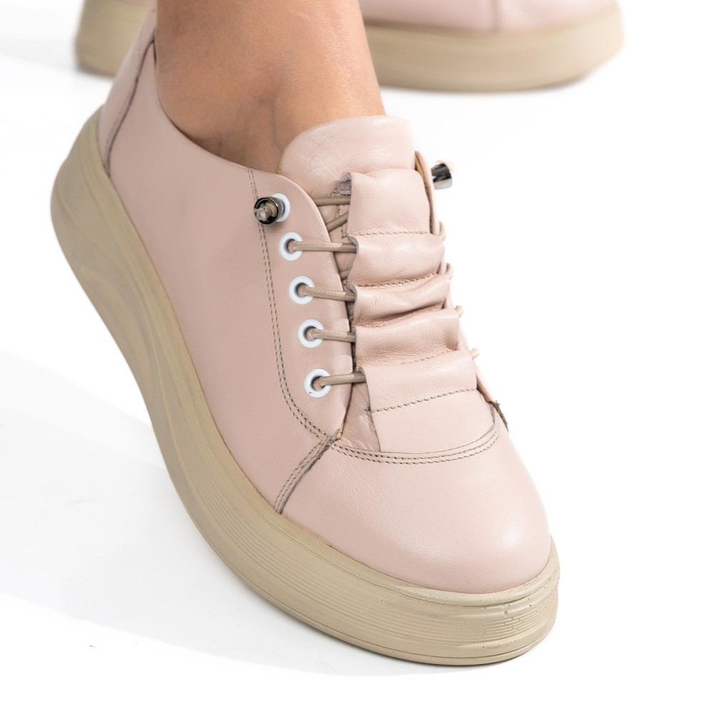 PANTOFI SPORT NUDE PIELE NATURALA 2S7731683NP