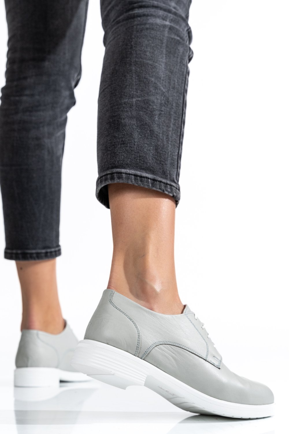 PANTOFI GRI PIELE NATURALA 2S7711697NP