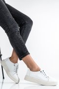 PANTOFI SPORT ALBI PIELE NATURALA 2S7731683NP