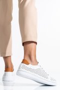 PANTOFI SPORT ALBI PIELE NATURALA ASPKD003