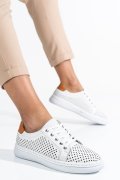 PANTOFI SPORT ALBI PIELE NATURALA ASPKD003