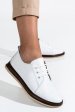 Pantofi albi piele naturala apck550
