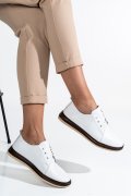 PANTOFI ALBI PIELE NATURALA APCK550